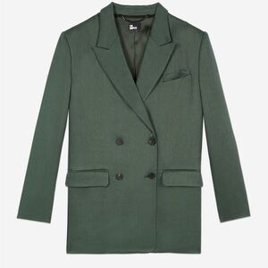 The Kooples Forest Green Double-Breasted Blazer